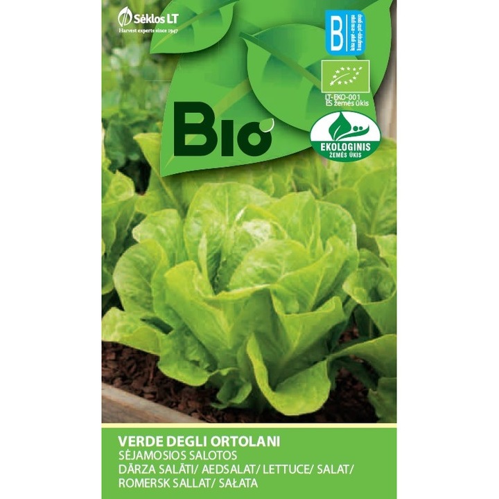 Degli Ortolani zöldsaláta, bio magvak, boríték, 1 gramm