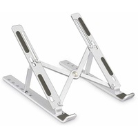 Suport Laptop, ASKSA, SL-1, pliabil, aluminiu, argintiu, pana la 15,6 inch