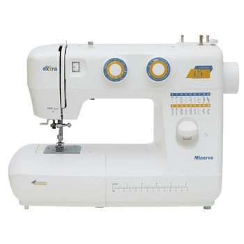 Masina De Cusut Electromecanica Minerva EXTRAPLUS, 22 Programe, 800 Imp/Min, 70W, Alb Masina De Cusut Electromecanica Minerva EXTRAPLUS, 22 Programe, 800 Imp/Min, 70W, Alb