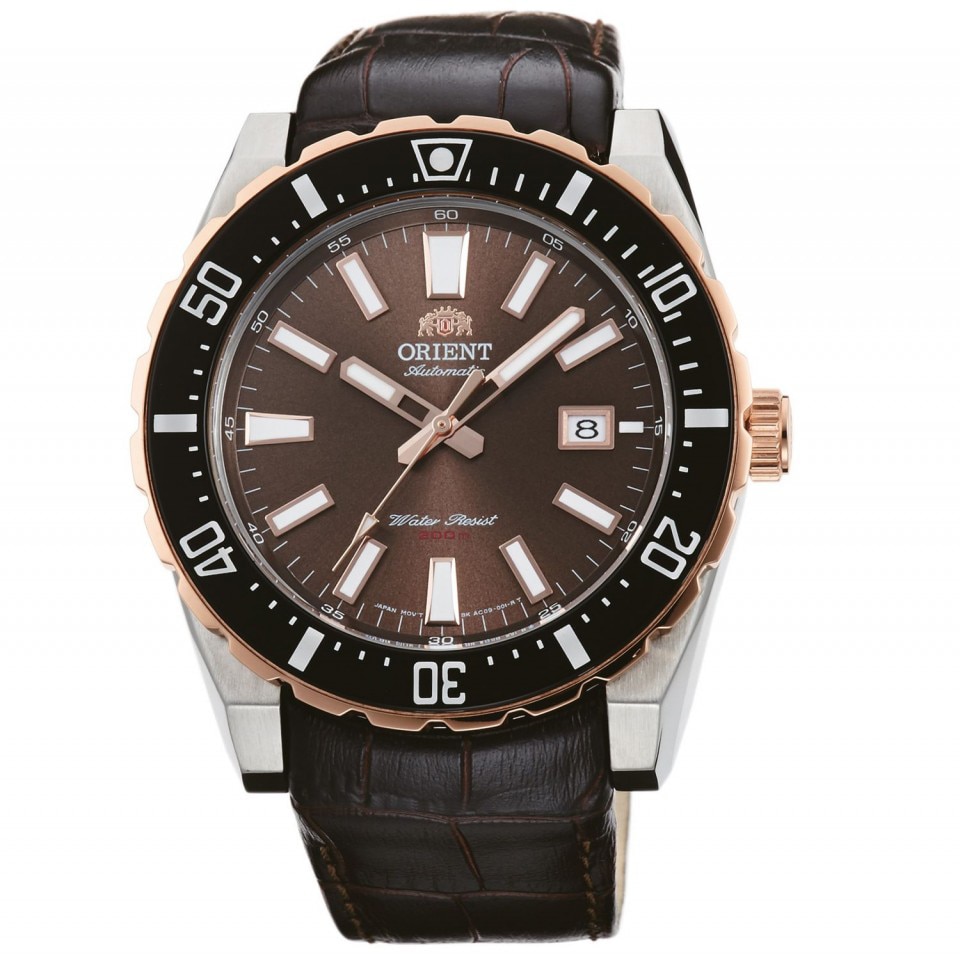 Ceas barbatesc, Orient Automatic, Maro/Negru