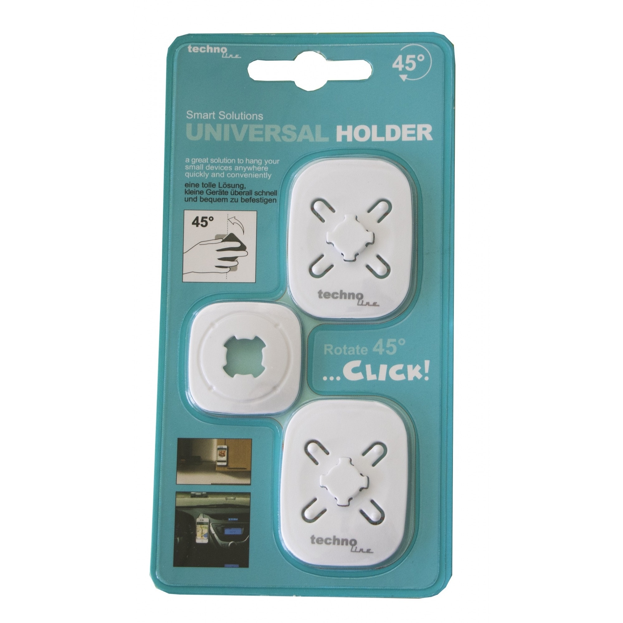 Suport telefon universal, Techno Line, Alb