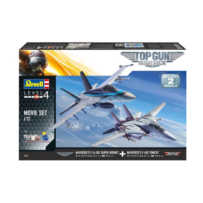 Aeromodele de construit Revell Set cadou Top Gun F-14 Tomcat si F / A-18E Super Hornet