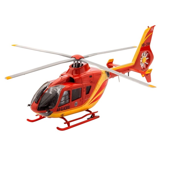 Aeromodel de construit Revell model set elicopter EC 135 Air-Glaciers 75 piese