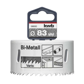 Carota 83x38 mm HSS-BIM-CO 8 % cobalt pentru INOX si metal, KWB Professional Carota 83x38 mm HSS-BIM-CO 8 % cobalt pentru INOX si metal, KWB Professional