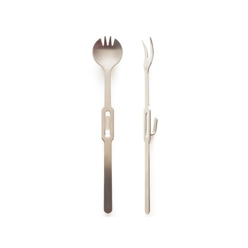 Set lingura si furculita pentru borcan, Color Life, inox Set lingura si furculita pentru borcan, Color Life, inox