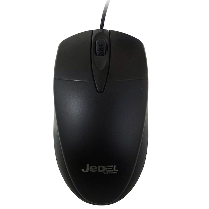 Mouse optic cu fir, Jedel, USB, Negru