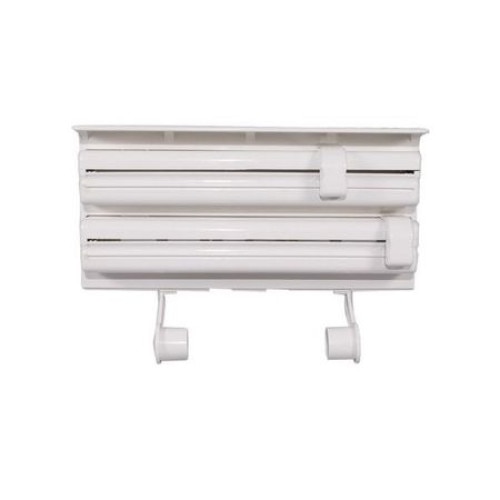 Dispenser triplu de bucatarie pentru rola de hartie, folie de aluminiu si folie alimentara