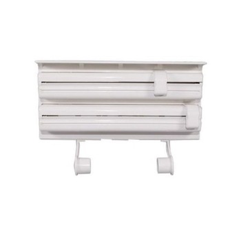 Dispenser triplu de bucatarie pentru rola de hartie, folie de aluminiu si folie alimentara Dispenser triplu de bucatarie pentru rola de hartie, folie de aluminiu si folie alimentara