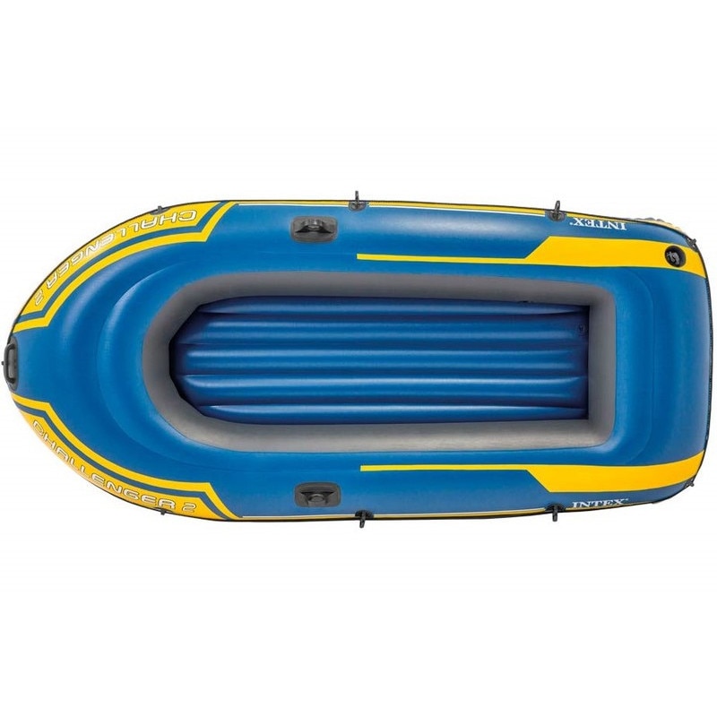 Barca Gonflabila Pneumatica Challenger 2 cu Vasle, Model 68367, pentru 2 Persoane, 213 x 114 x 41 cm, Set Complet