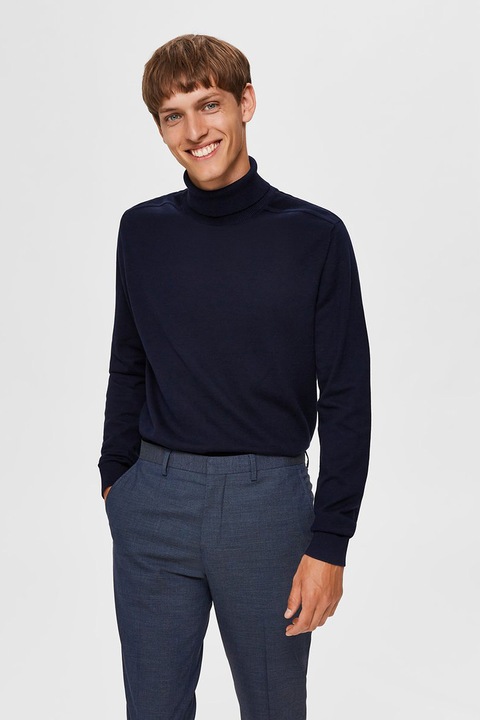 Selected Homme, Памучно поло, Тъмносин