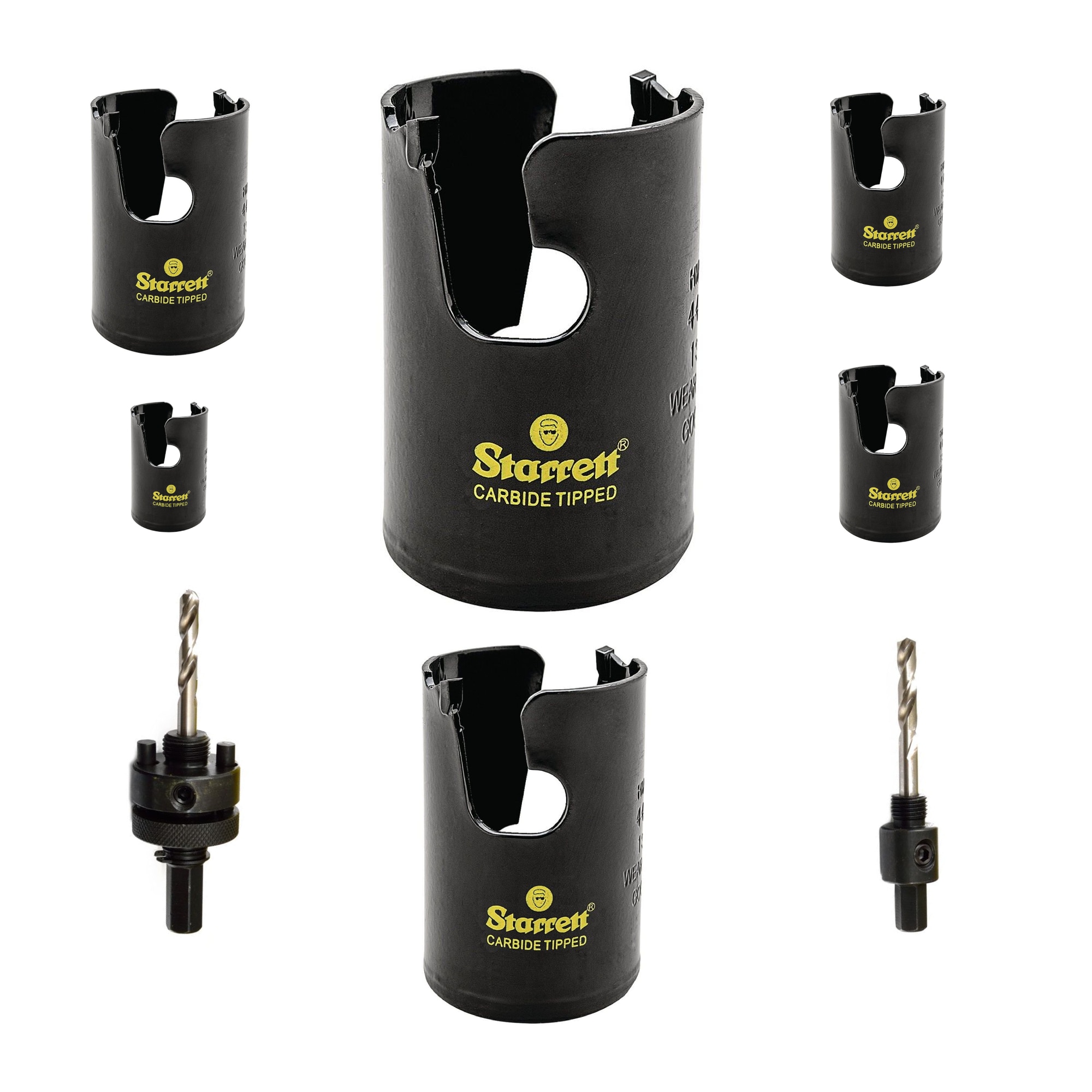 Kit Uz general Carote Starrett KMPH2000GP2 cu pastile de carbura cu Arbore, Fast Cut Multi Purpose 19 22 29 35 44 51 57 64 68 A1E A17-38E