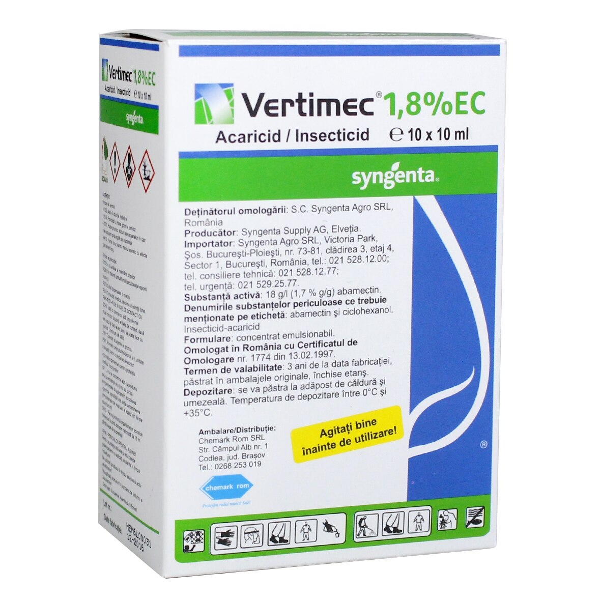 Insecticid-acaricid Vertimec 1.8 EC, 10 ml