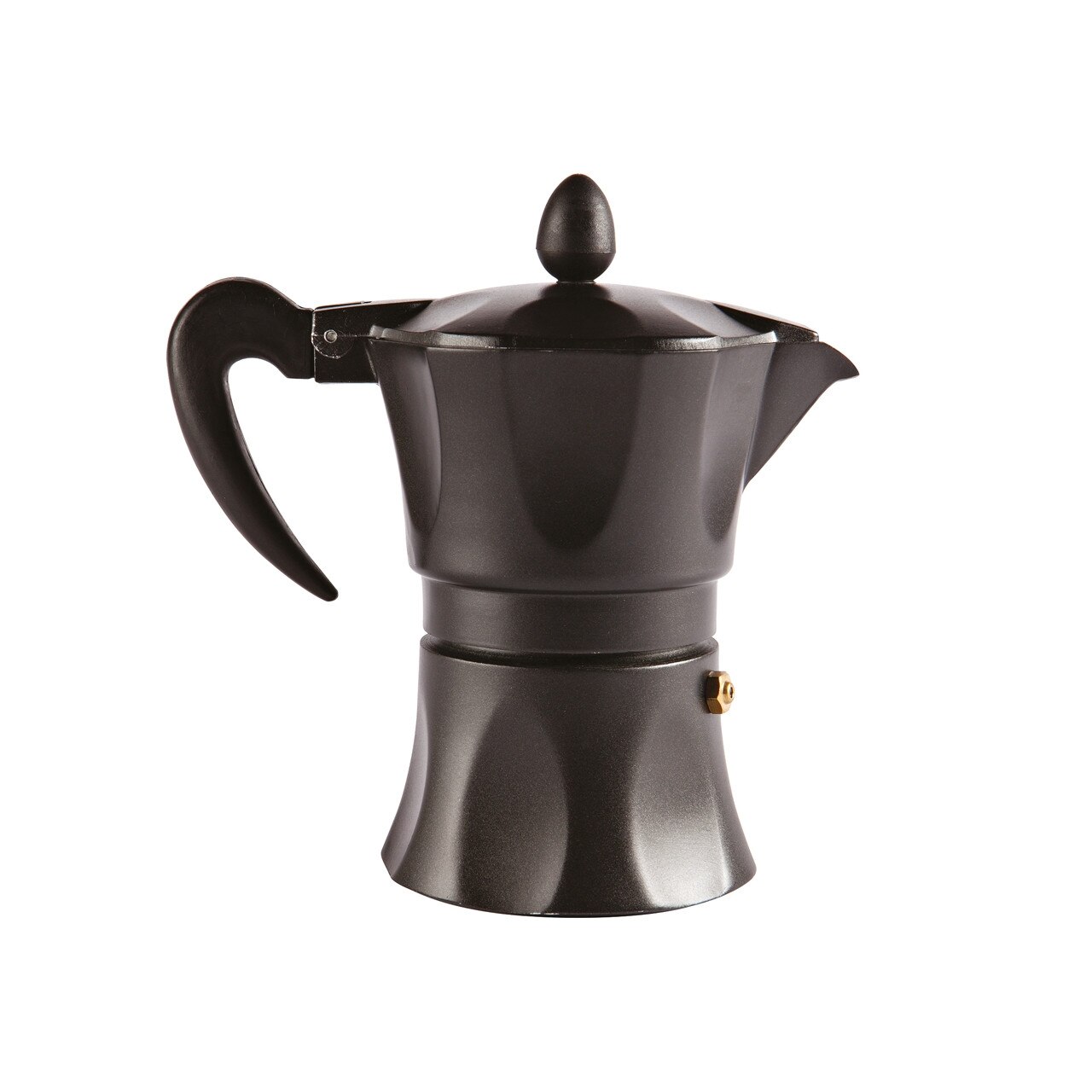 Cafetiera pentru aragaz Aroma Color, Color Life, 150 ml, Negru