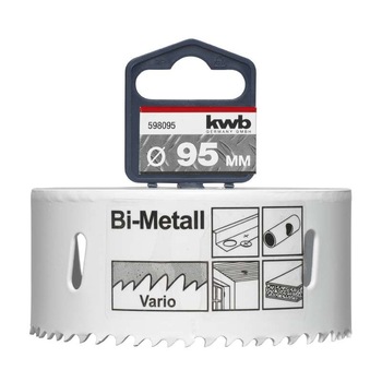 Carota 95x38 mm HSS-BIM-CO 8 % cobalt pentru INOX si metal, KWB Professional Carota 95x38 mm HSS-BIM-CO 8 % cobalt pentru INOX si metal, KWB Professional