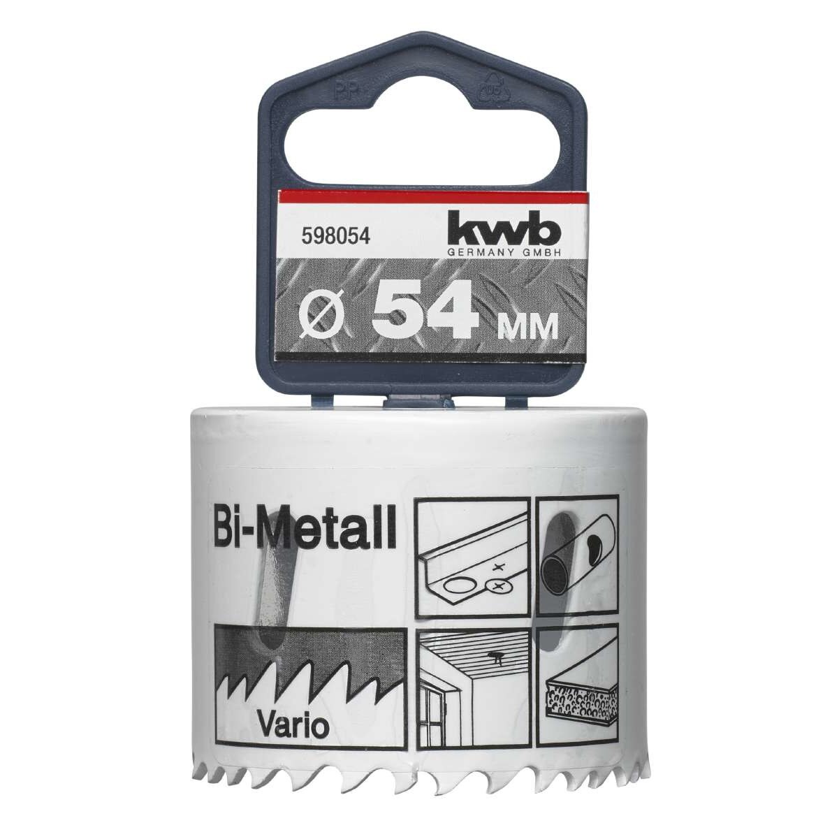 Carota 54x38 mm HSS-BIM-CO 8 % cobalt pentru INOX si metal, KWB Professional