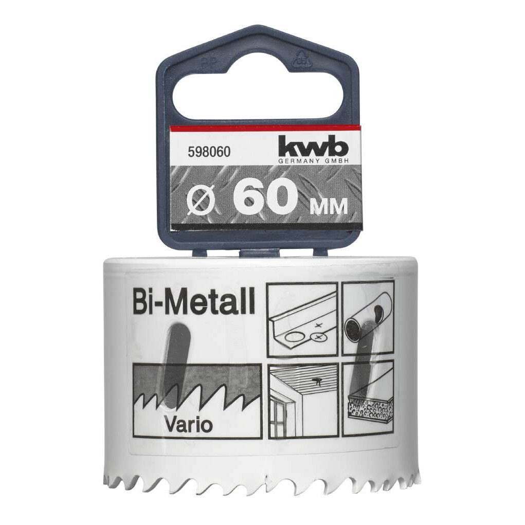 Carota 60x38 mm HSS-BIM-CO 8 % cobalt pentru INOX si metal, KWB Professional