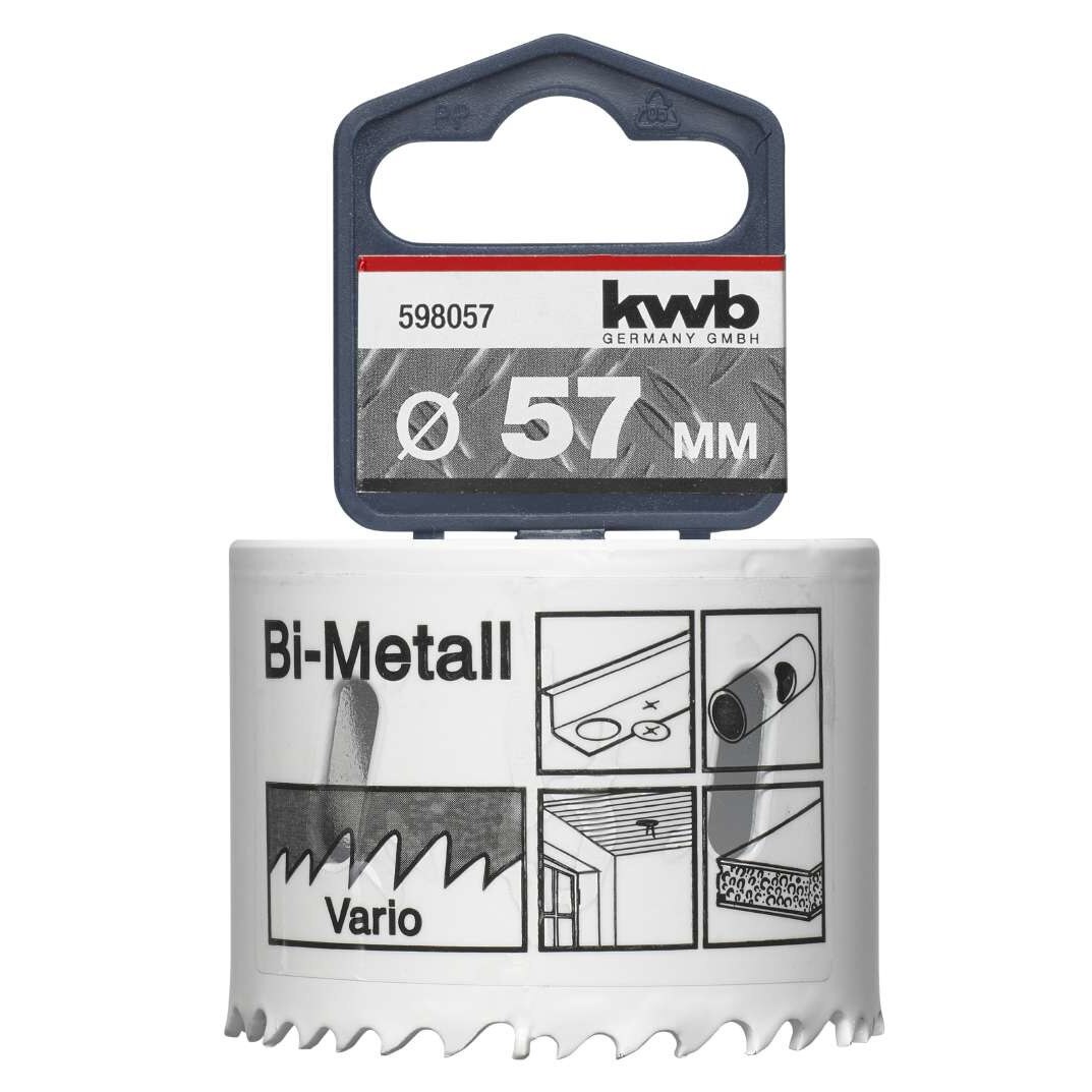 Carota 57x38 mm HSS-BIM-CO 8 % cobalt pentru INOX si metal, KWB Professional