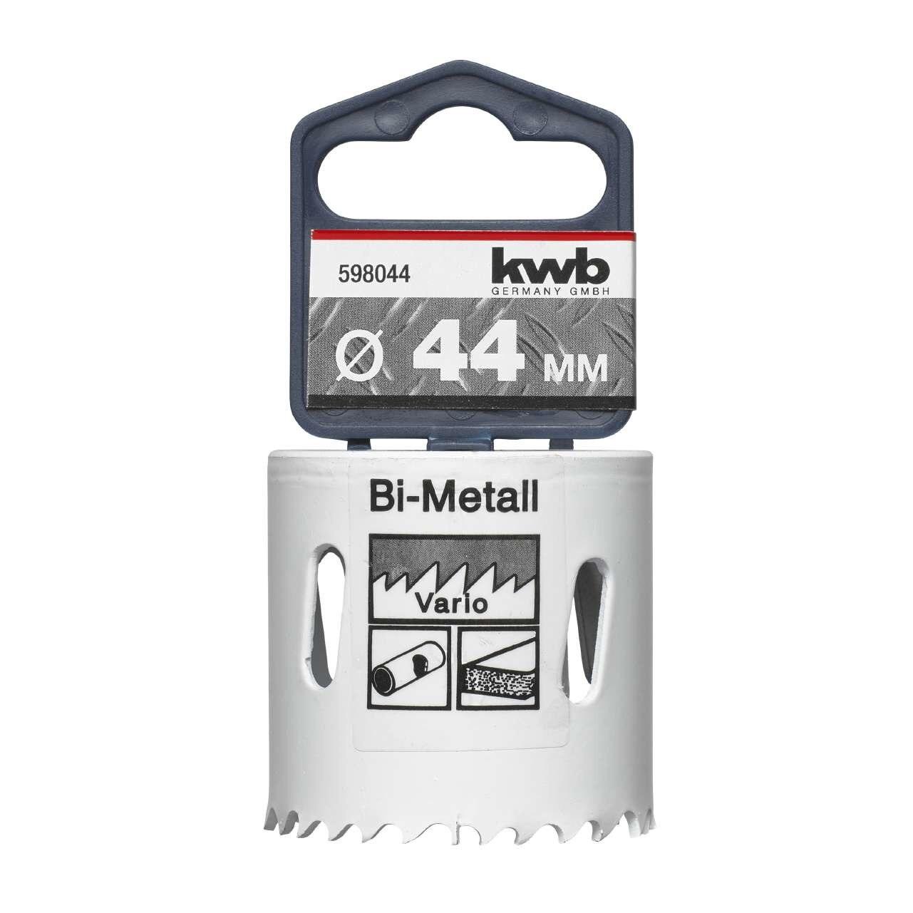 Carota 44x38 mm HSS-BIM-CO 8 % cobalt pentru INOX si metal, KWB Professional