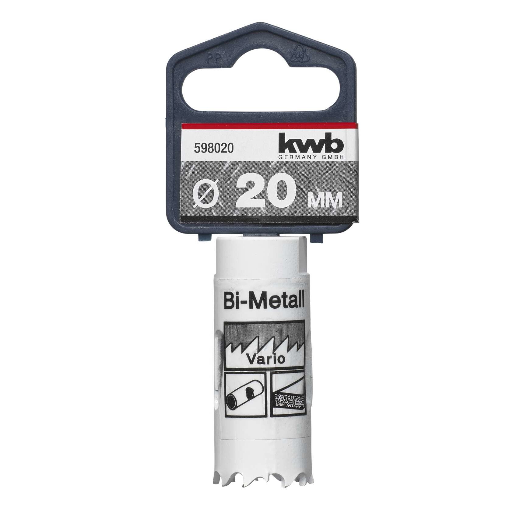 Carota 20x38 mm HSS-BIM-CO 8 % cobalt pentru INOX si metal, KWB Professional