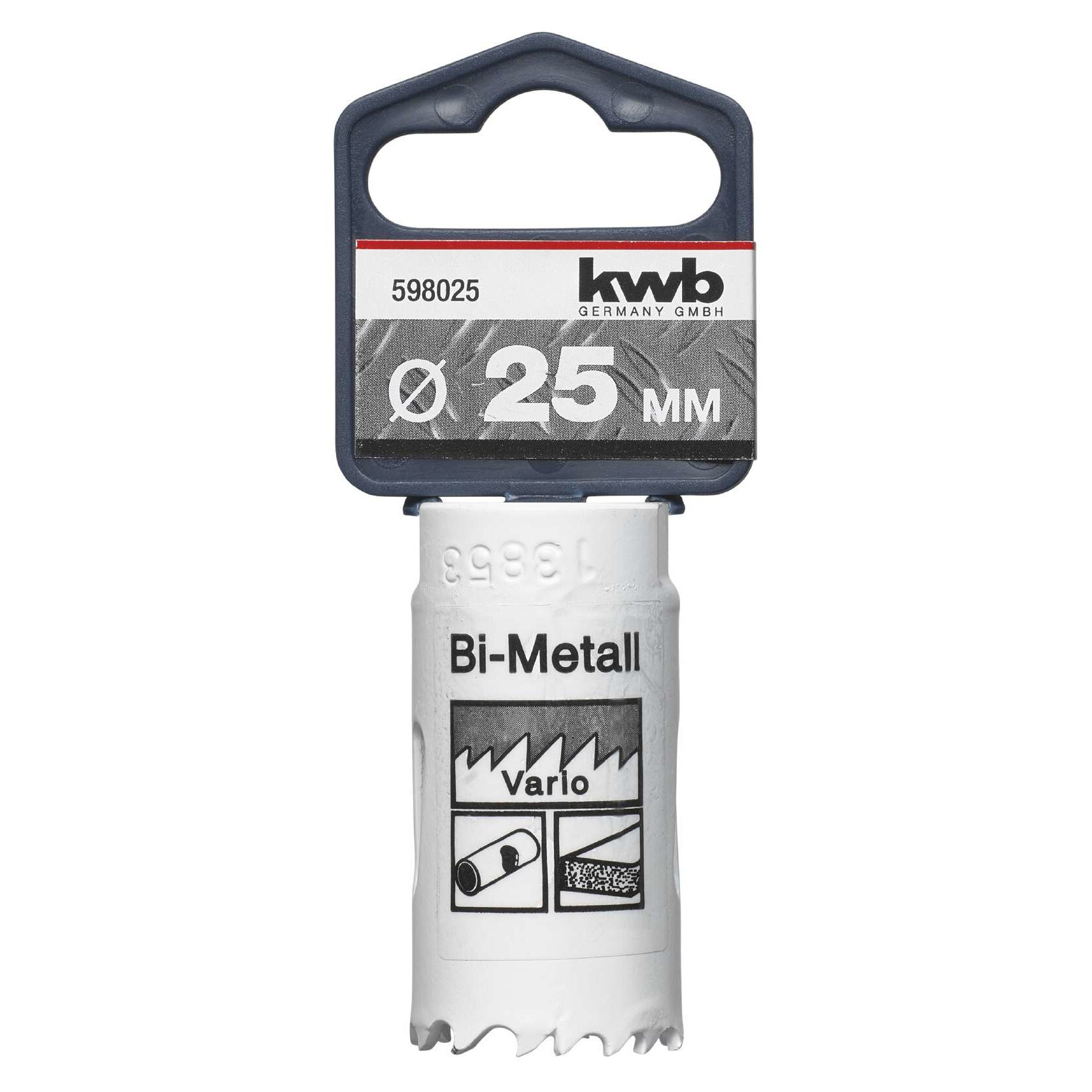 Carota 25x38 mm HSS-BIM-CO 8 % cobalt pentru INOX si metal, KWB Professional
