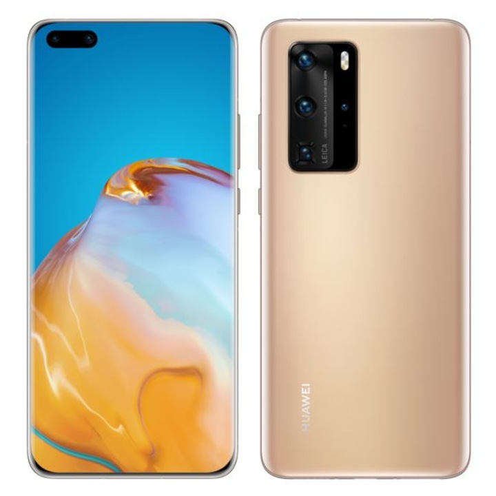 Смартфон Huawei P40 Pro, 5G, Dual Sim, 8GB RAM, 256GB, Gold - eMAG.bg