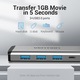 Хъб с порт за зареждане HDMI, USB3.0, Ethernet, TF, SD, PD, USB тип C, Vention