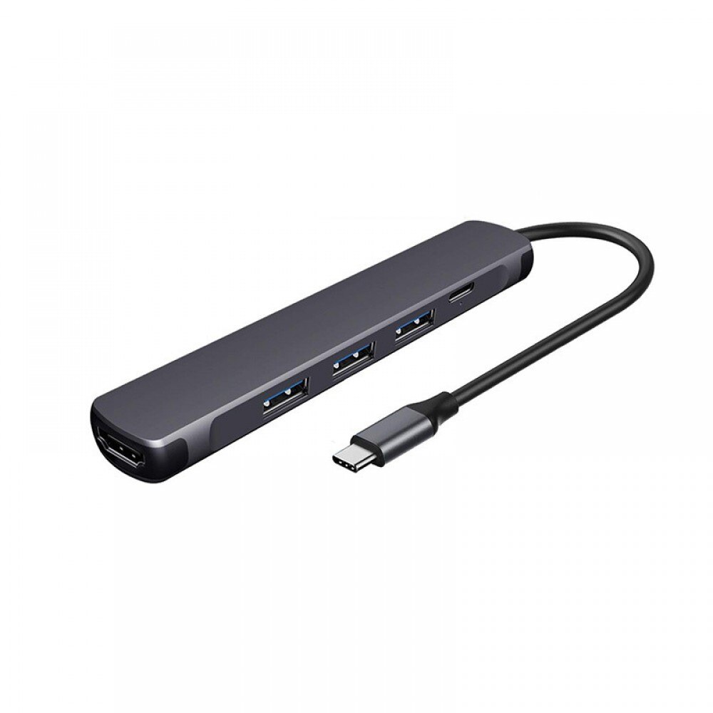 Adaptor HUB din aluminiu USB-C 5 in 1 pentru MacBook Pro/Air, cu HDMI
