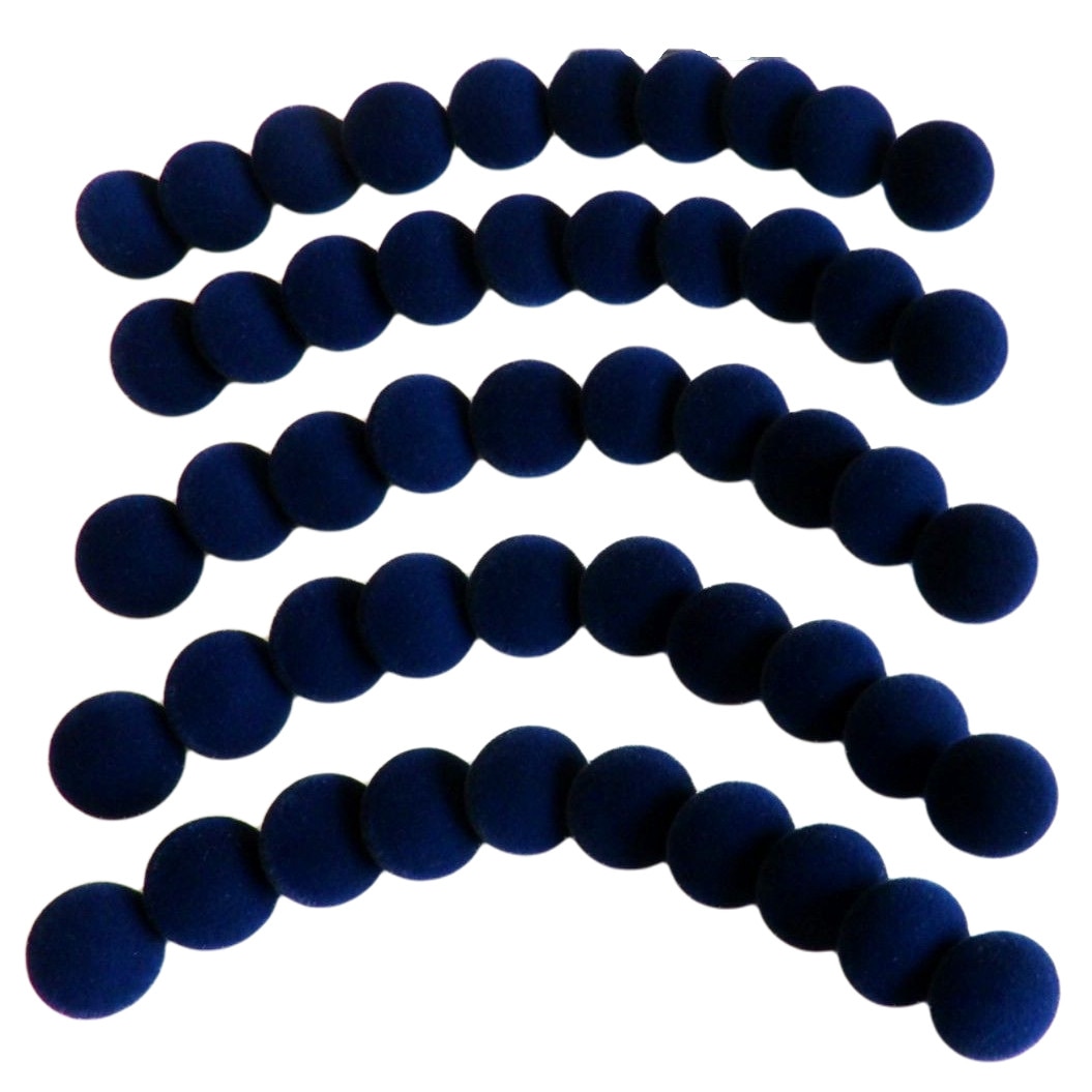 Set 50 nasturi metalici cu picious rotunzi bleumarin 2 cm