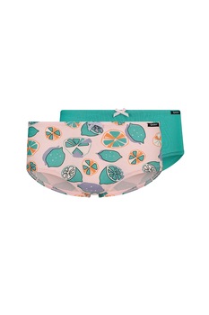 Skiny, Set 2 perechi de chiloti hipster Verde/Roz, Verde/Roz, 164 CM Skiny, Set 2 perechi de chiloti hipster Verde/Roz, Verde/Roz, 164 CM
