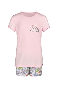 Skiny, Pijama cu pantaloni scurti cu imprimeu floral, Roz, 176 CM Skiny, Pijama cu pantaloni scurti cu imprimeu floral, Roz, 176 CM