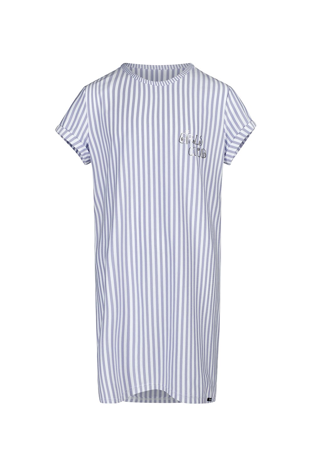 Skiny, Camasa de noapte cu dungi, Alb/Albastru lavanda