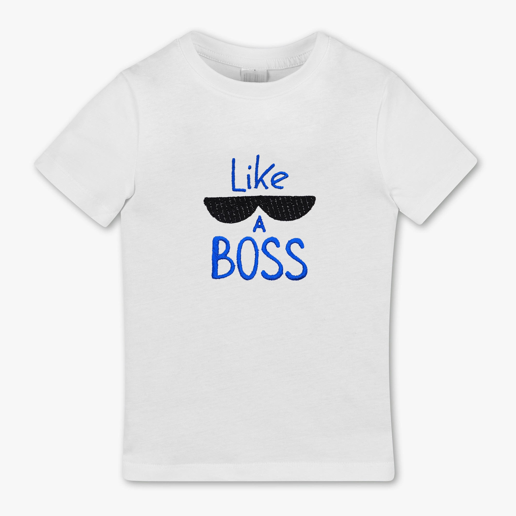 Tricou copii, LWS, bumbac organic, model Like a Boss, Alb