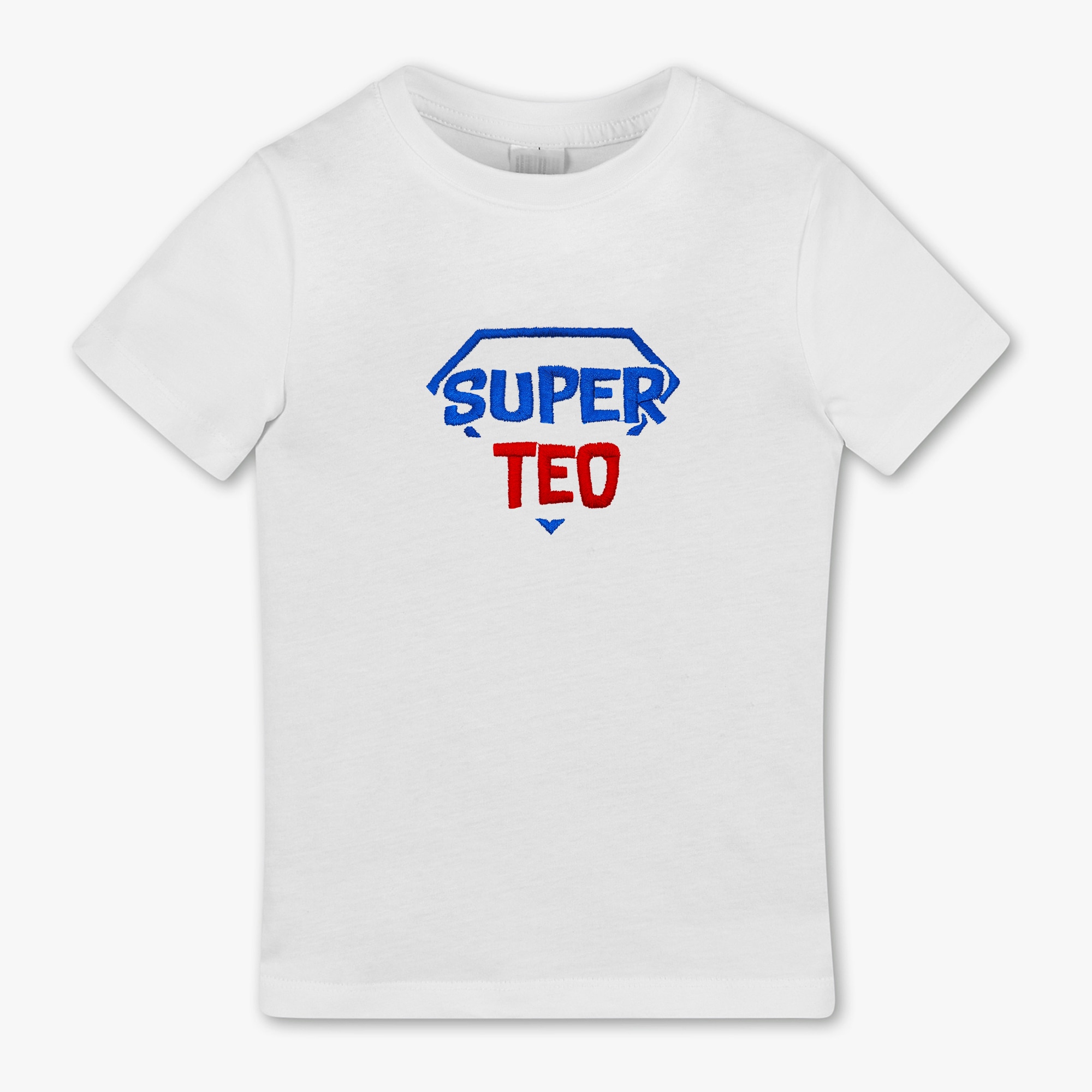 Tricou copii, LWS, bumbac organic, model super erou Teo, Alb