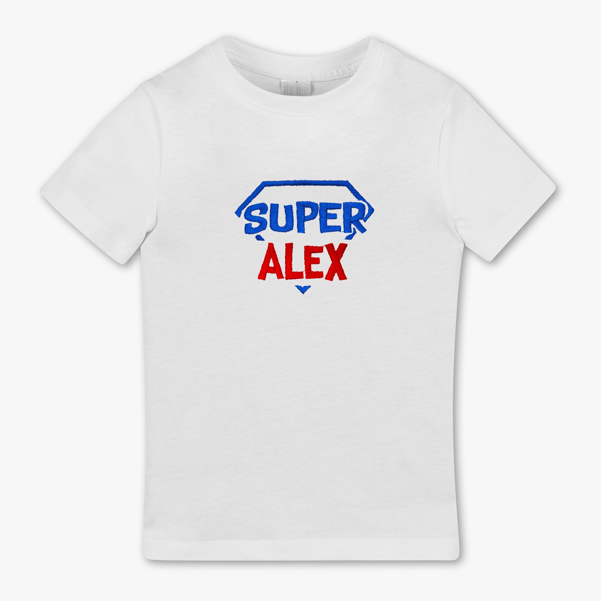 Tricou copii, LWS, bumbac organic, model super erou Alex, Alb