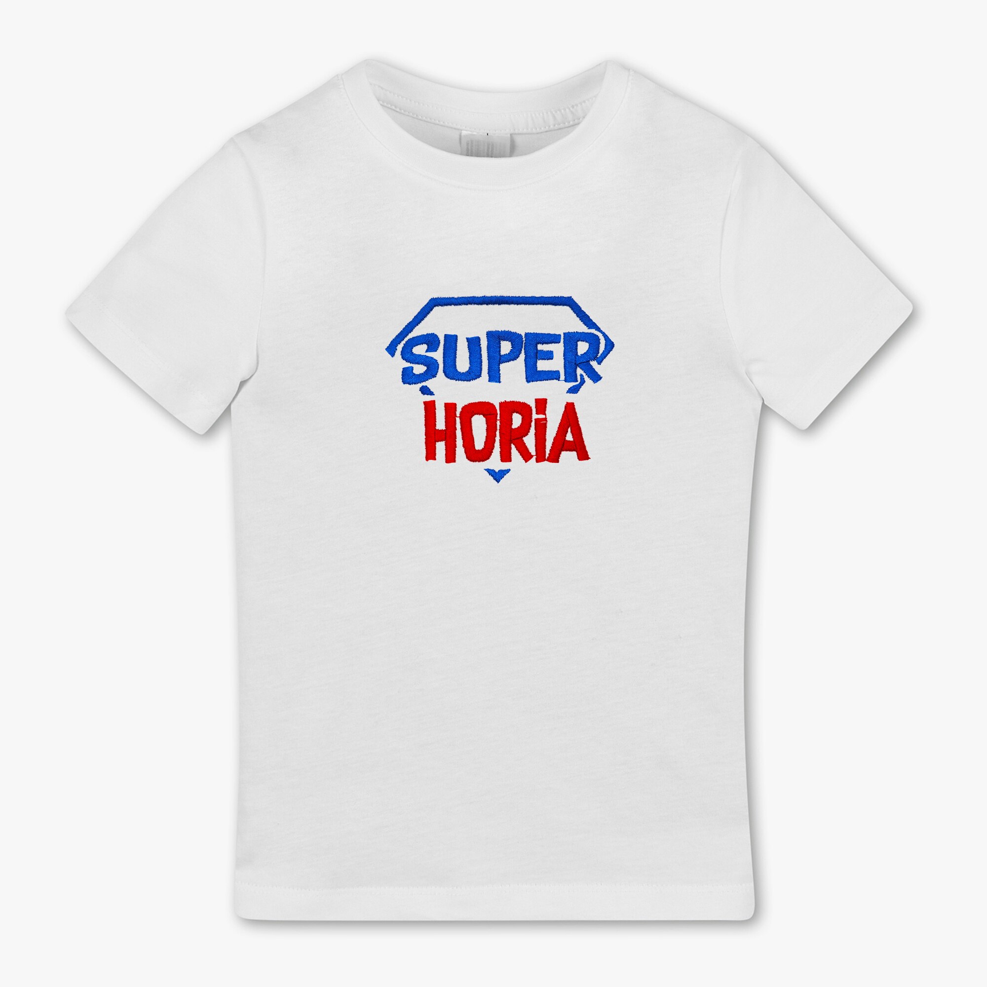 Tricou copii, LWS, bumbac organic, model super erou Horia, Alb