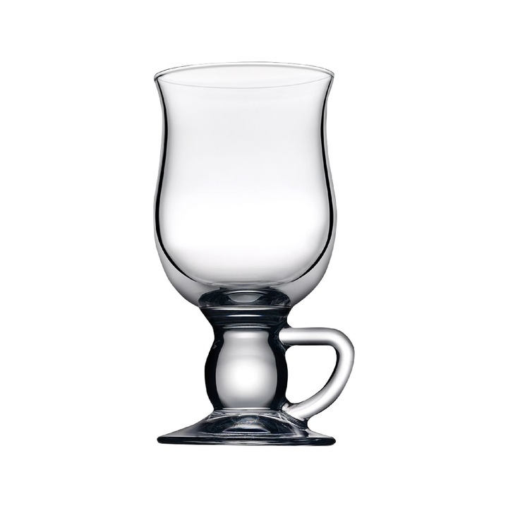 Set pahare cafea PASABAHCE Irish Coffee, 2 piese, 270ml, sticla, model bombat