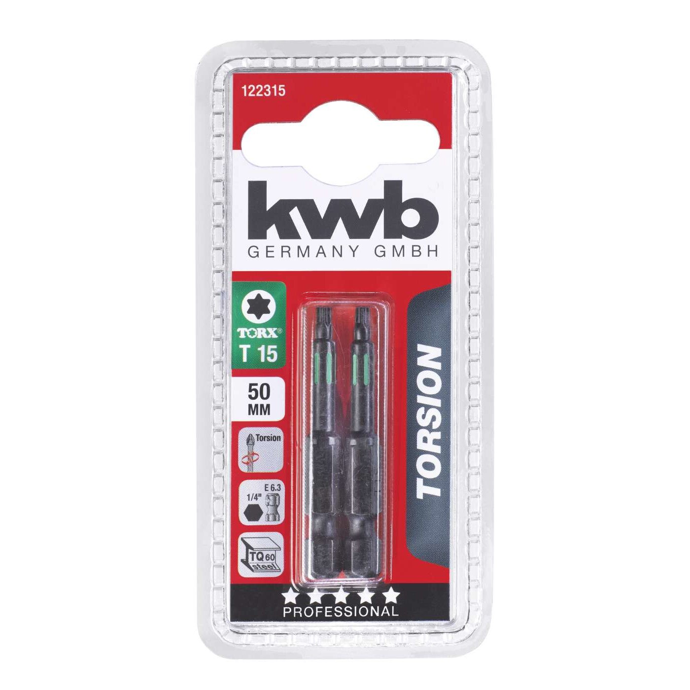 Biti Torsiune, 50 mm Torx 15, KWB Professional