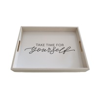 Tava Mic dejun ,cu perna, 40X30X10, Alb