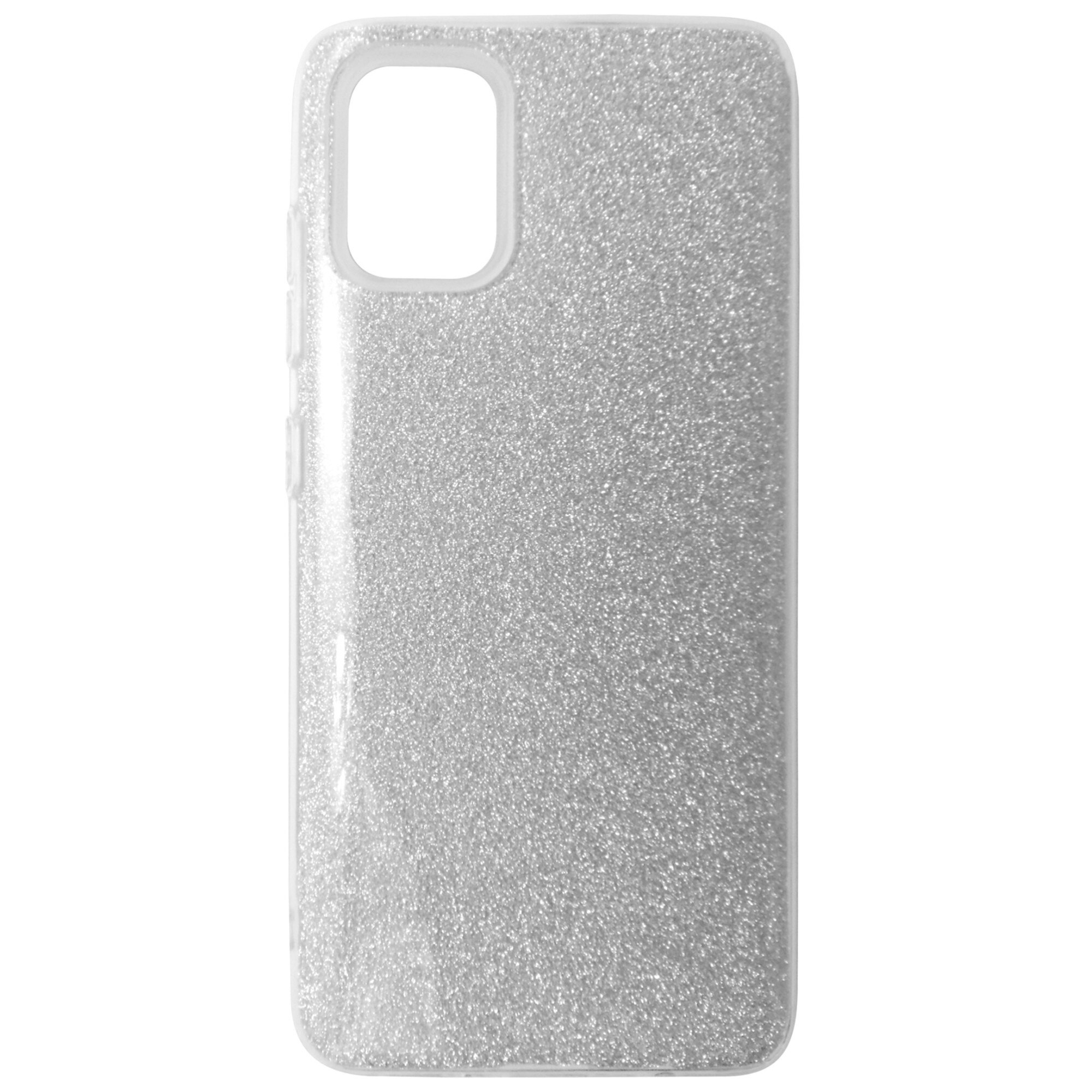 Husa silicon + plastic Forcell Shining argintie pentru Samsung Galaxy A51 (SM-A515F)