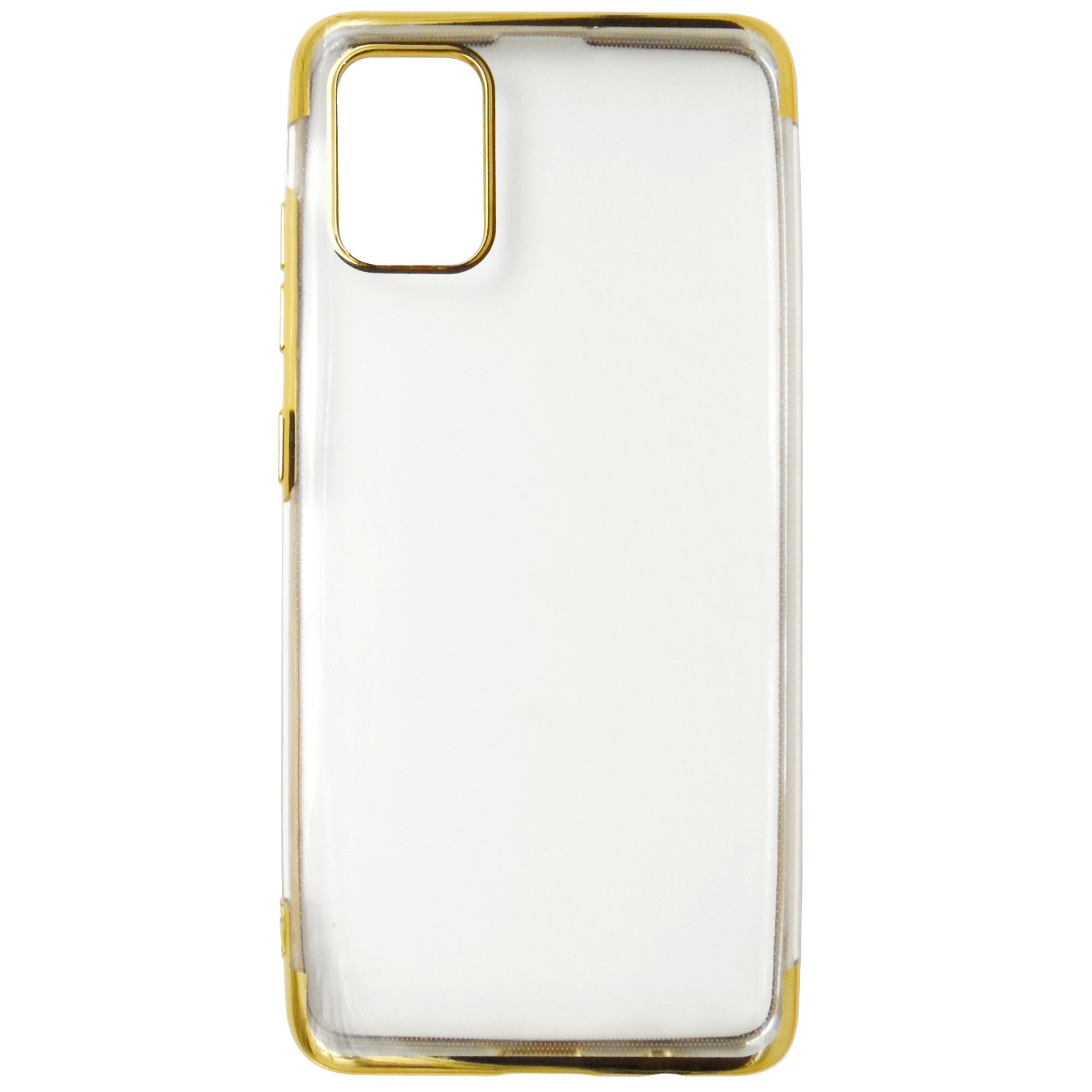 Husa silicon Forcell New Electro transparenta cu margini electroplacate aurii pentru Samsung Galaxy A51 (SM-A515F)