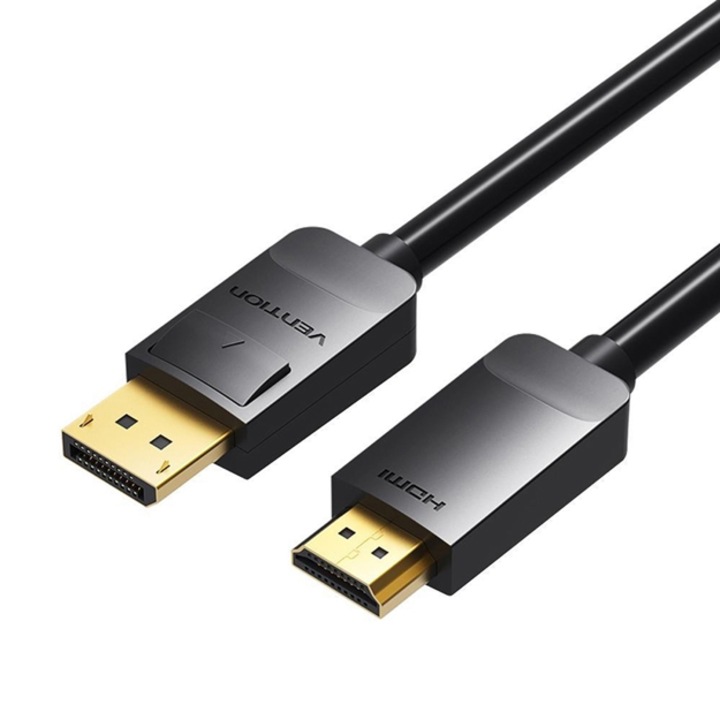 DP към HDMI кабел, 3 метра, черен, Vention