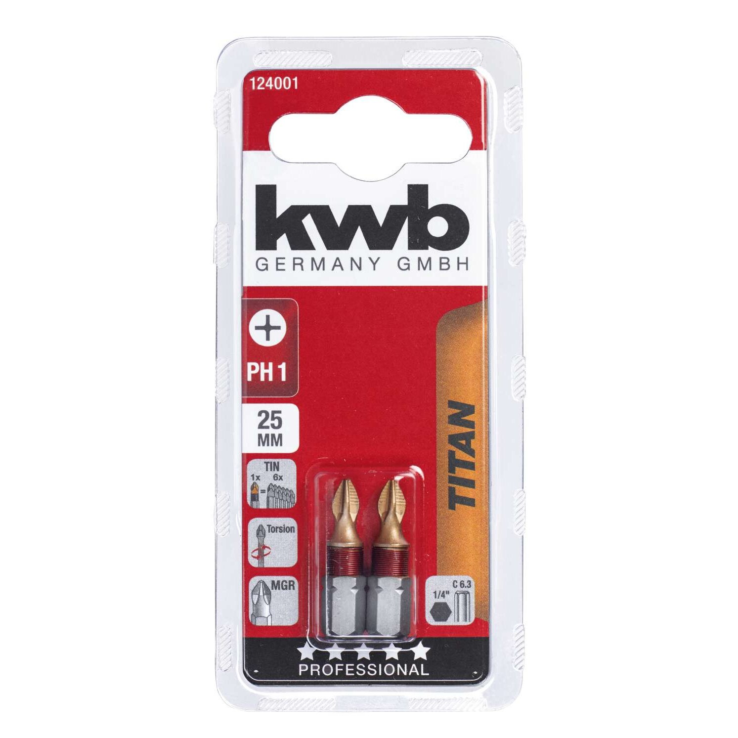 Biti Titan , 25 mm Phillips PH 1, KWB Professional