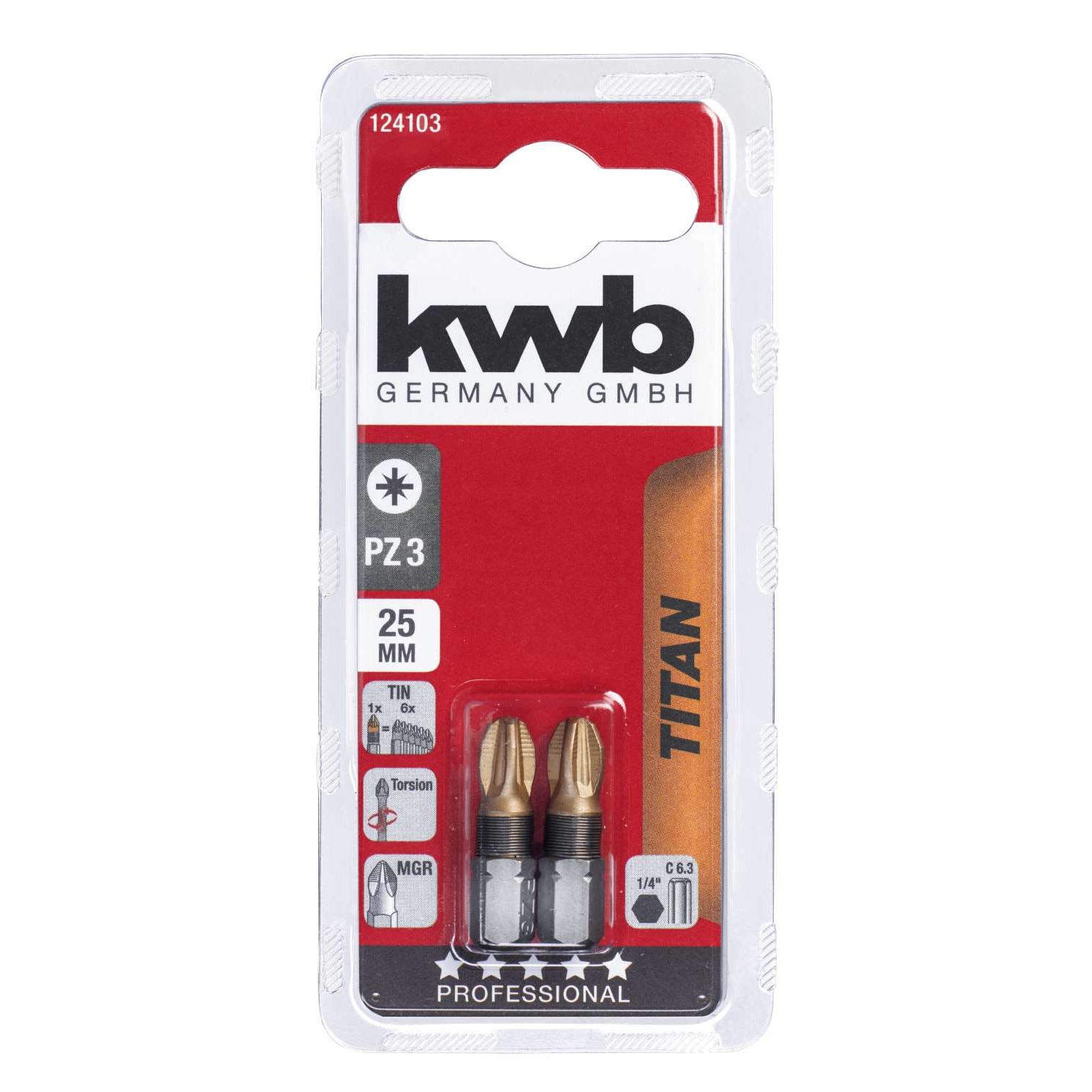 Biti Titan , 25 mm Pozidriv PZ 3, KWB Professional