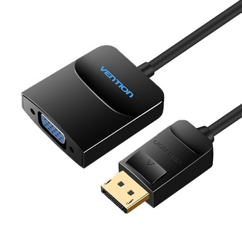 Convertor DP la VGA , 0.15 Metri, Negru , Vention Convertor DP la VGA , 0.15 Metri, Negru , Vention