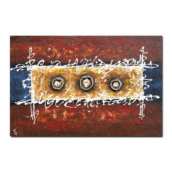 Tablou pictat manual - Compozitie abstracta (4) - 90x60cm pictura ulei pe panza Tablou pictat manual - Compozitie abstracta (4) - 90x60cm pictura ulei pe panza