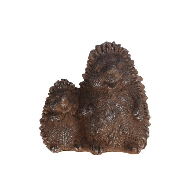 Figurina polirasina, pereche arici, maro, 8 cm