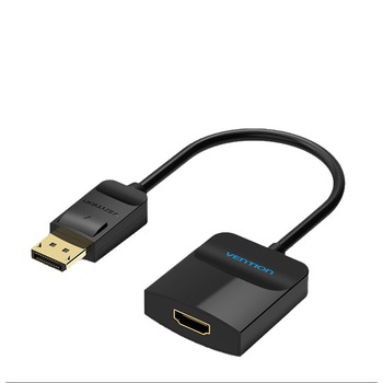 Convertor DP la HDMI , Negru , 0.15 metri, Vention Convertor DP la HDMI , Negru , 0.15 metri, Vention