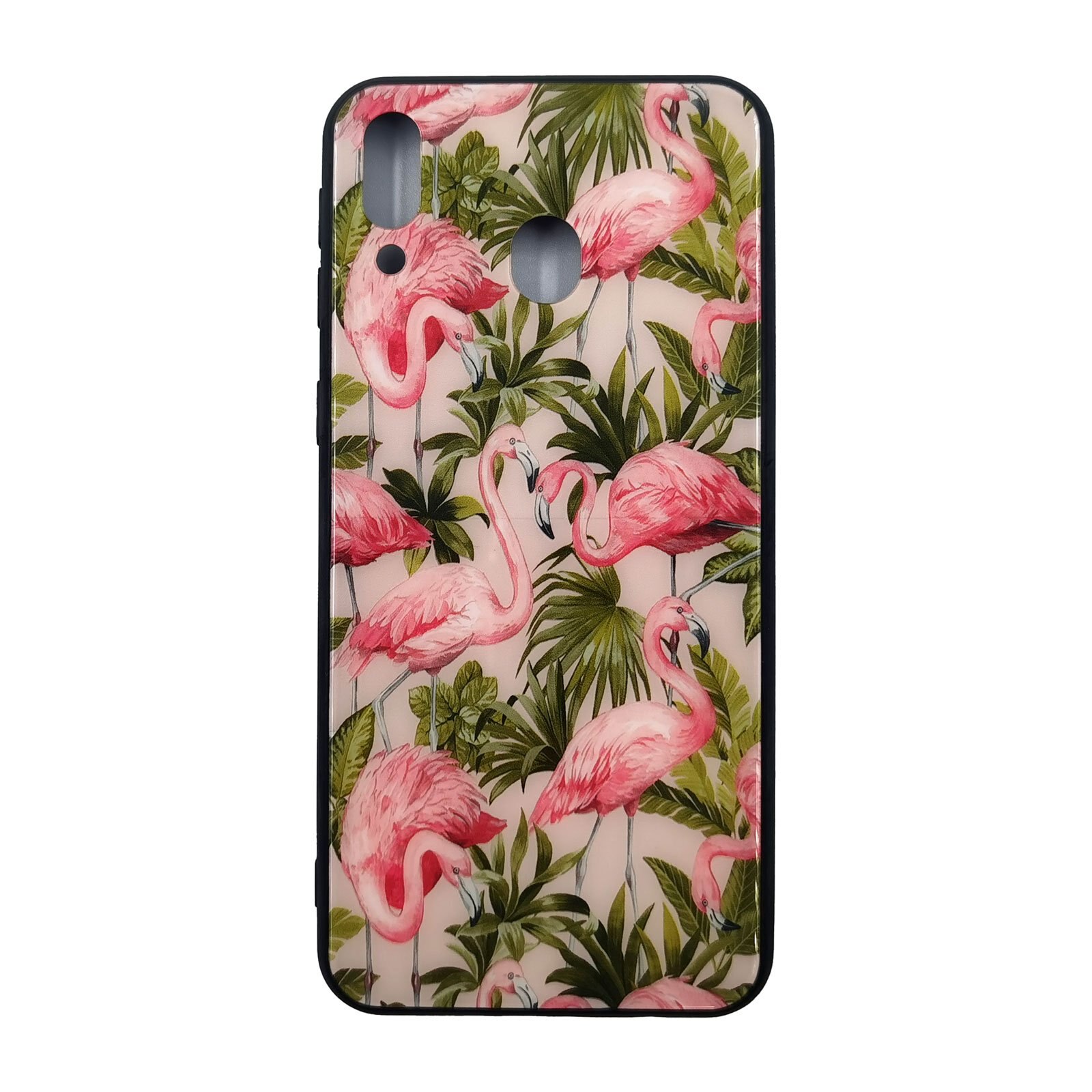 Husa Samsung Galaxy M20 Model Glass Flamingo, Viceversa Multicolor