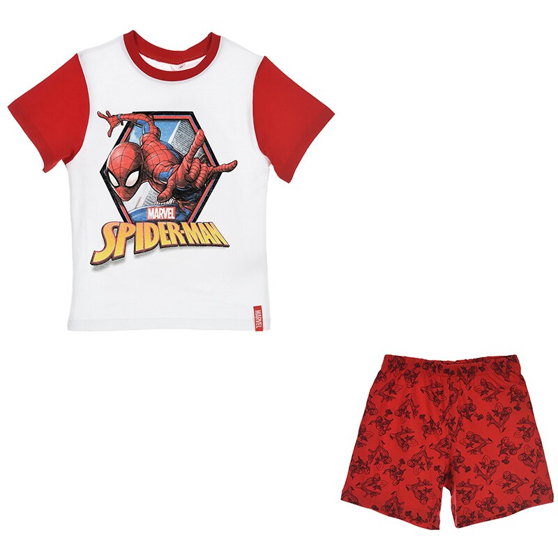 Pijama Spiderman maneca scurta 3956, Rosu