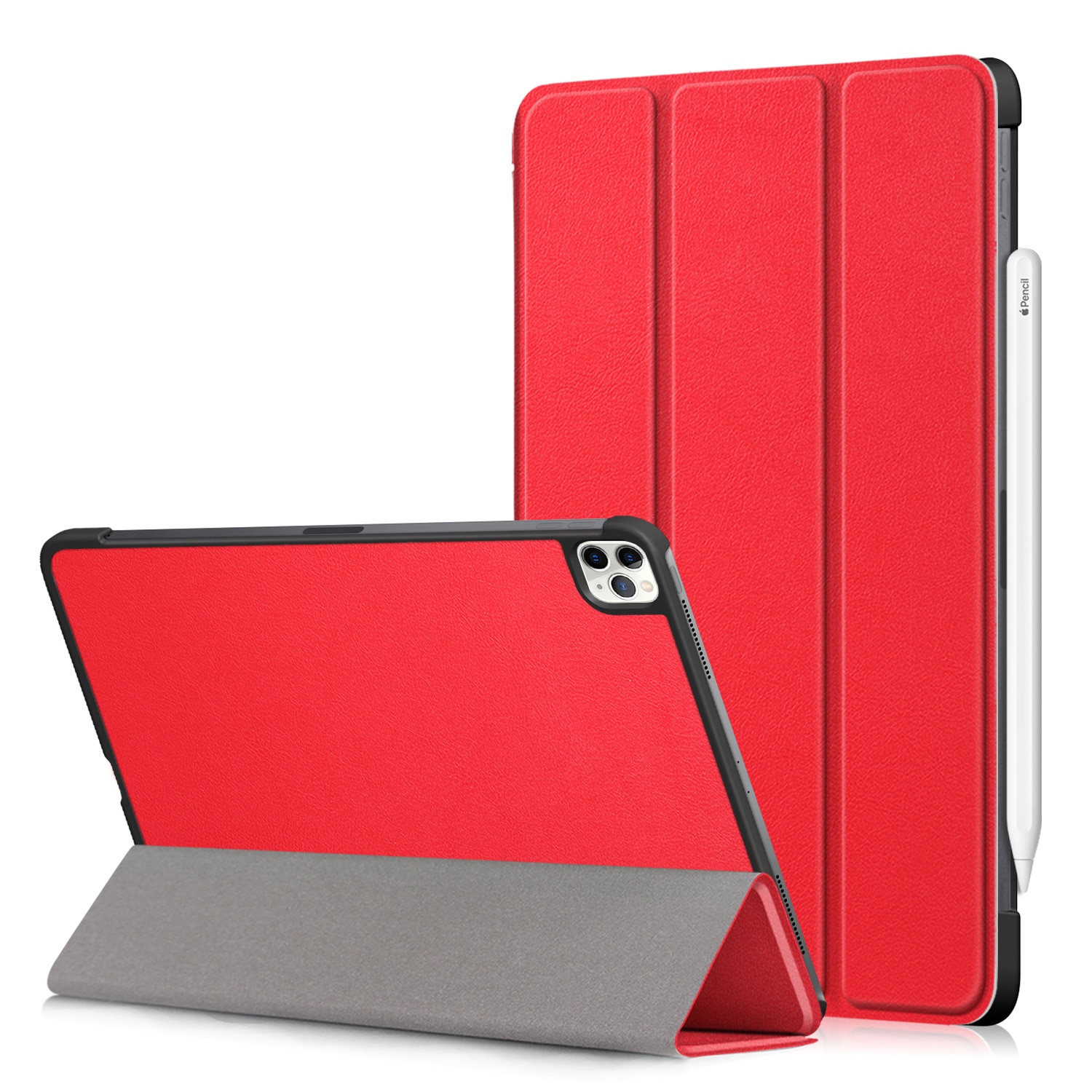 Carcasa Smart Folio, marca THD, pentru tableta Apple iPad Pro 11 inch generatia 2020, rosie